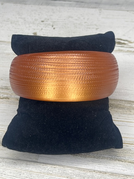 Jewelry - Vintage Style Textured Orange Lucite Chunky Statement Bangle